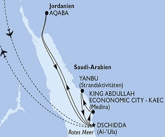 Route Saudi-Arabien